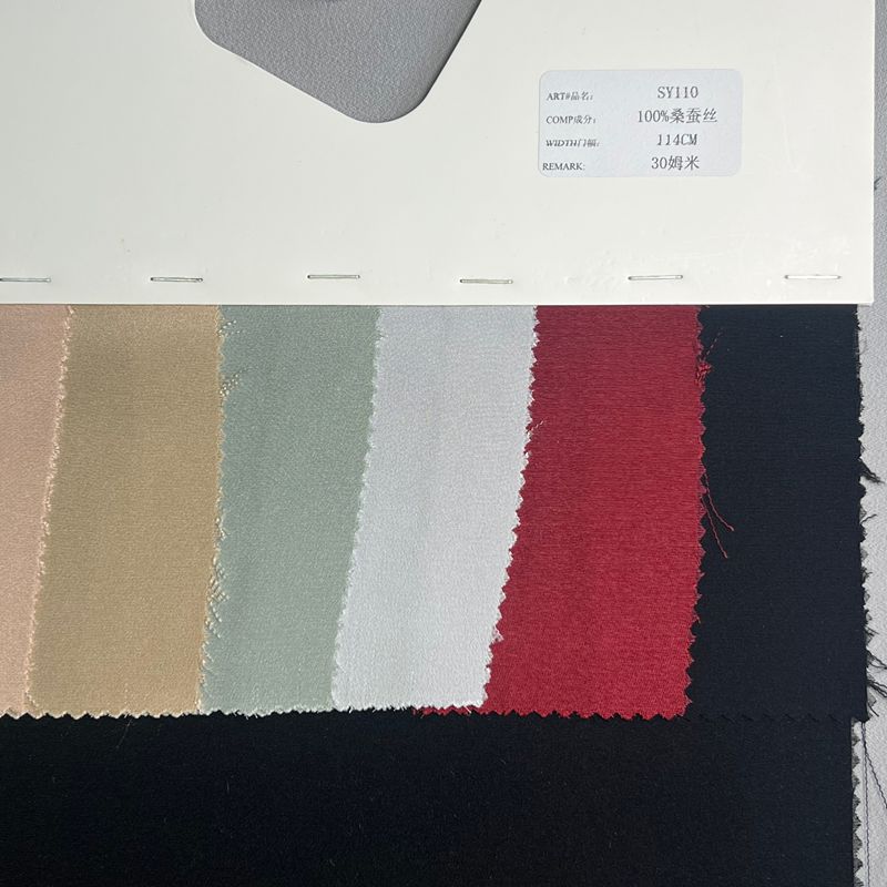 sy110,100%silk,114cm,30mm,heavy crepe de chine,piece dyed