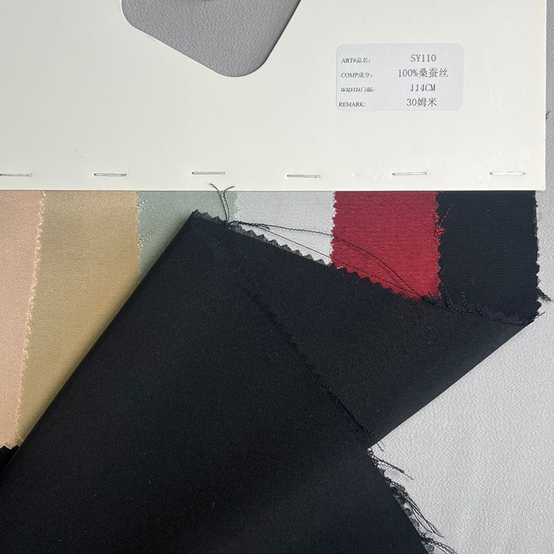 sy110,100%silk,114cm,30mm,heavy crepe de chine,piece dyed