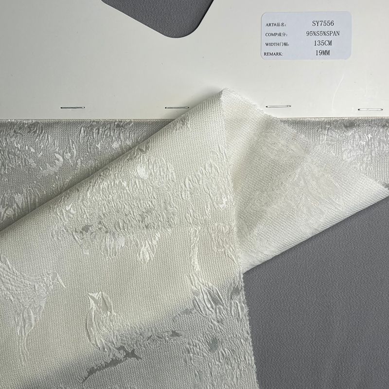 sy7556,95%silk5%span,135cm,19mm,elastic jacquard fabric,piece dyed