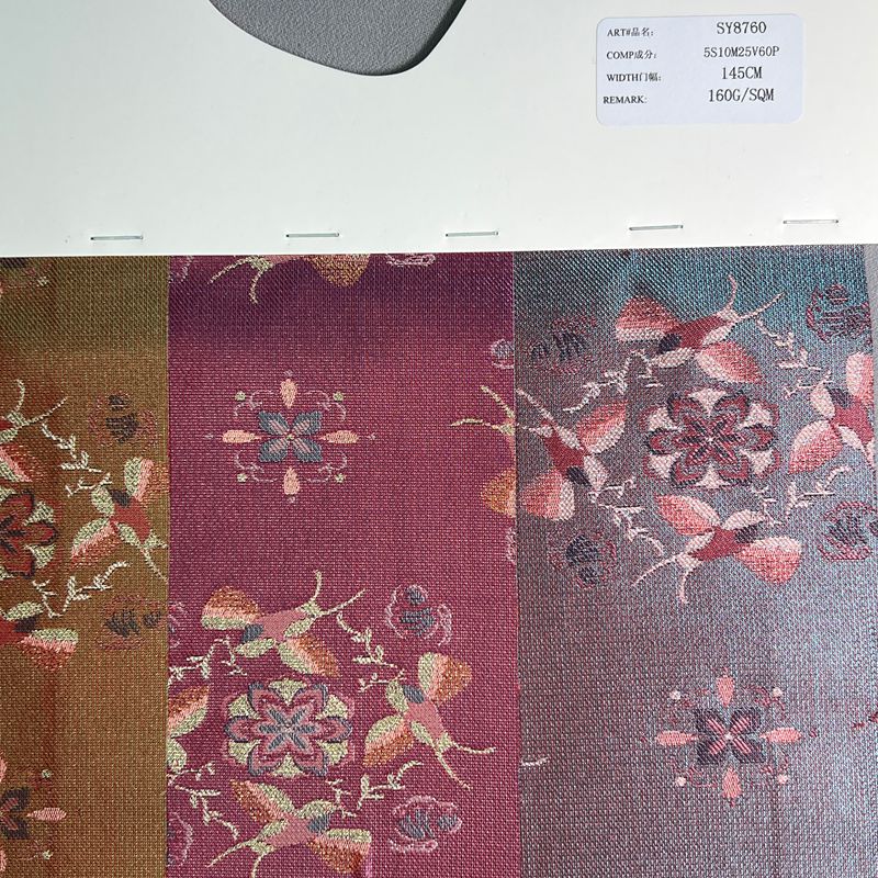 sy8760,5%silk25%rayon60%polyester10%metallic,145cm,160gsm,yarn-dyed
