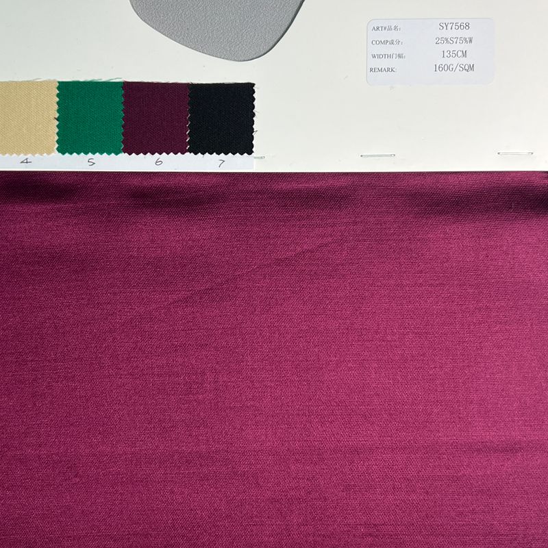 sy7568,25%silk75%wool,135cm,160gsm,charmeuse,piece-dyed