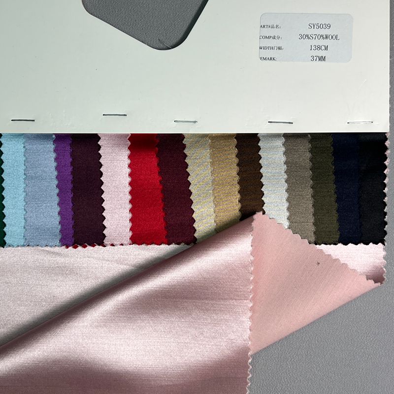 sy5039,30%silk70%wool,138cm,37mm,charmeuse,piece-dyed