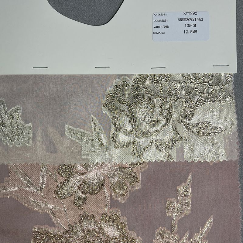 sy7892,65%silk20%viscose15%metallic,135cm,12.5mm,cut-work voile,piece-dyed