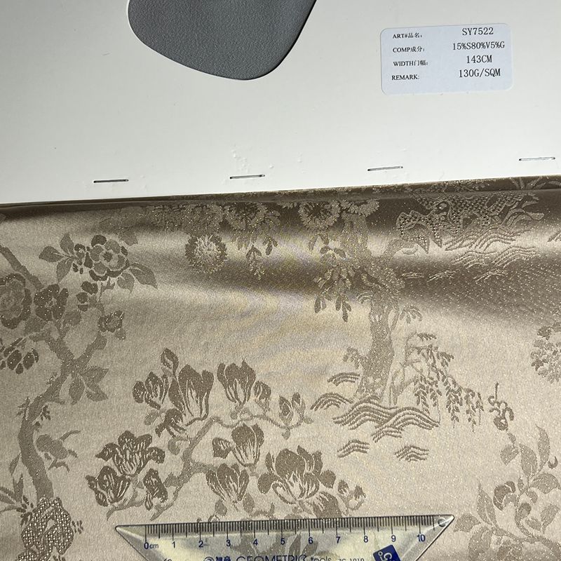 sy7522,15%silk80%v5%metallic,143cm,130gsm,jacquard,piece-dyed