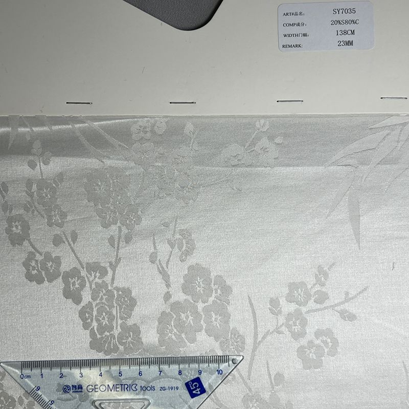 sy7035,20%silk80%cotten,138cm,23mm,jacquard,piece-dyed