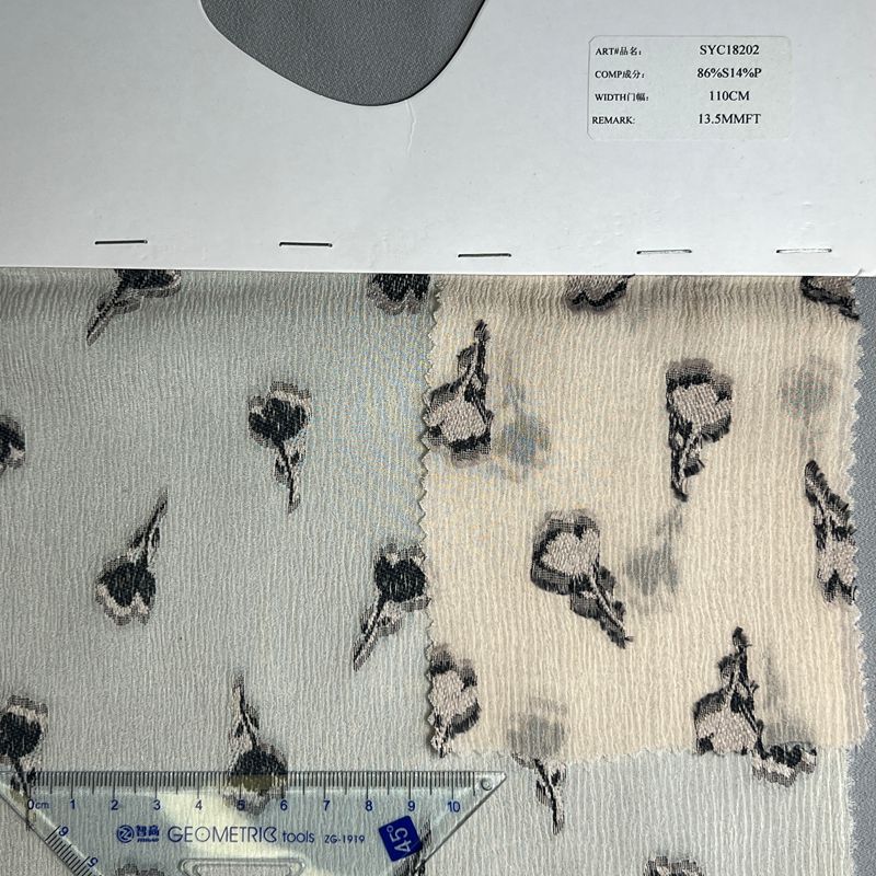 syc18202,86%silk14%polyester,110cm,13.5mm,piece-dyed