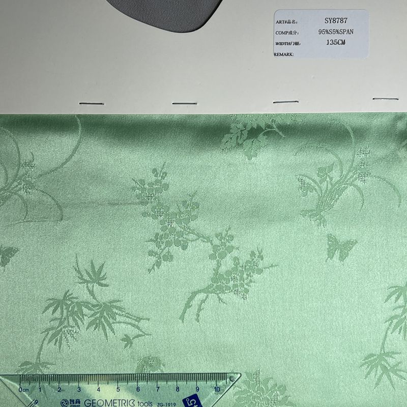 sy8787,95%silk5%spandex,135cm,elastic,jacquard,piece-dyed