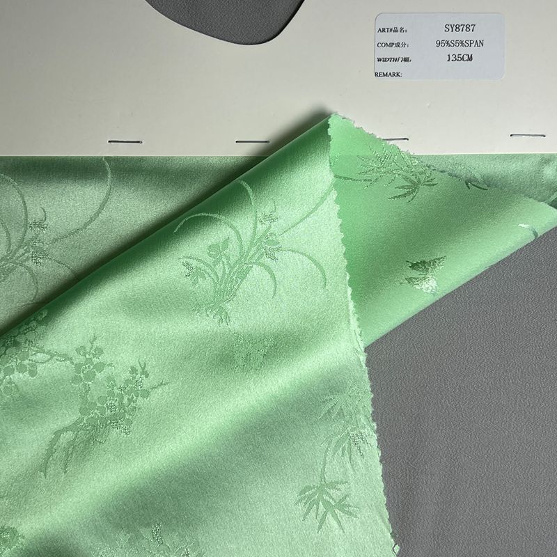 sy8787,95%silk5%spandex,135cm,elastic,jacquard,piece-dyed