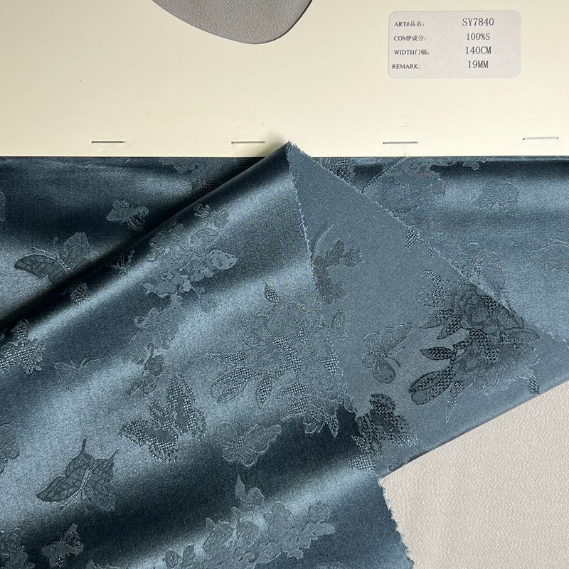 sy7840,100%silk,140cm,19mm,jacquard,piece-dyed