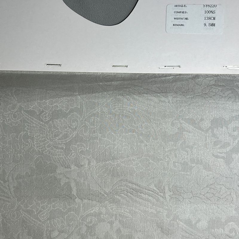 sy6220,100%silk,138cm,9.5mm,jacquard organza,piece-dyed