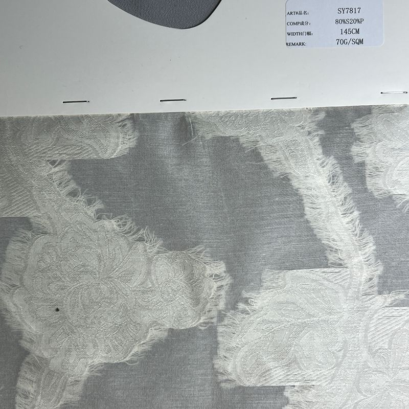 sy7817,80%silk20%polyester,145cm,70gsm,cut-work organza,piece-dyed