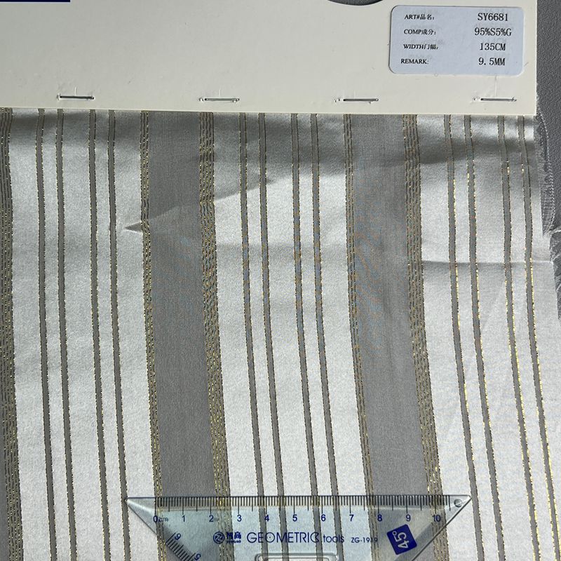 sy6681,95%silk5%metallic，135cm,9.5mm,piece-dyed