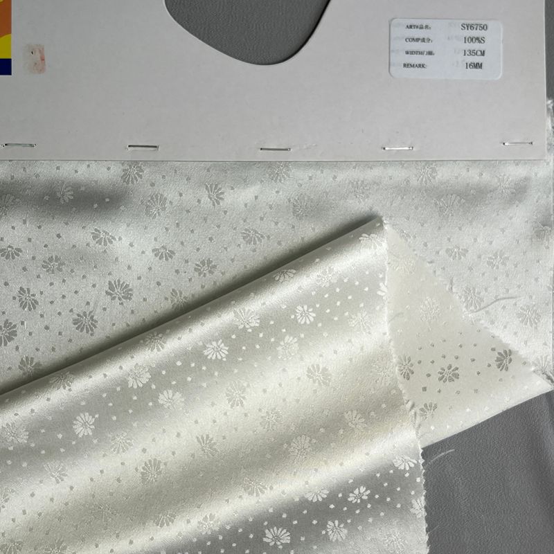 sy6750,100%silk,135cm,16mm,jacquard charmeuse,piece-dyed