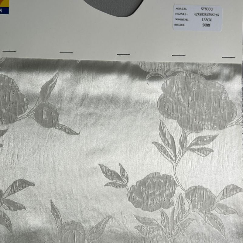 sy8333,42%silk53%viscose5%spandex,135cm,28mm,jacquard satin brocade,piece-dyed