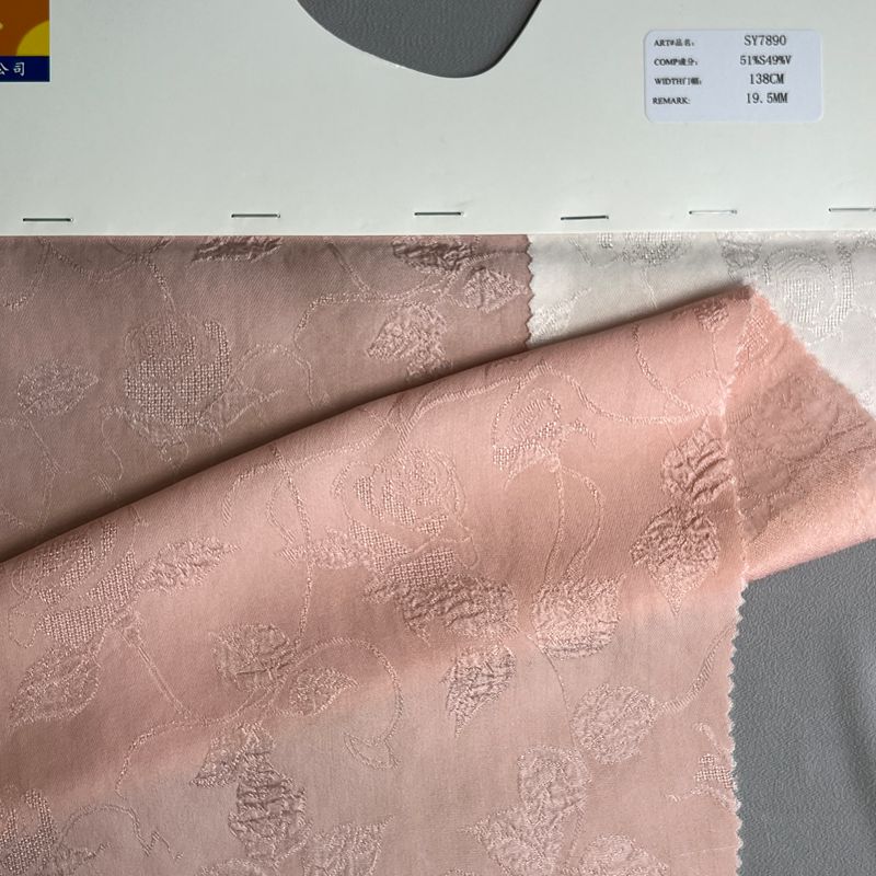 sy7890,51%silk49%viscose,138cm,19.5mm,jacqurard,piece-dyed