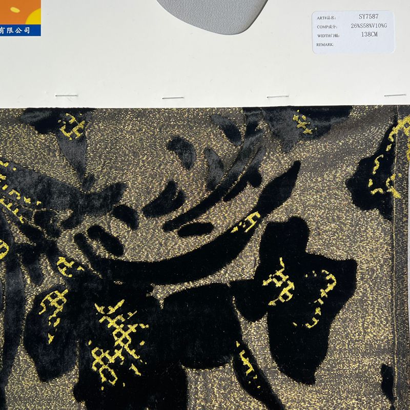 sy7587,26%silk58%rayon16%metallic,138cm,burn-out velvet,piece-dyed