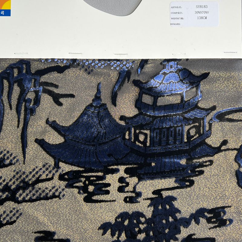 sy8183,30%nylon60%rayon10%metallic,138cm,burn-out velvet,piece-dyed