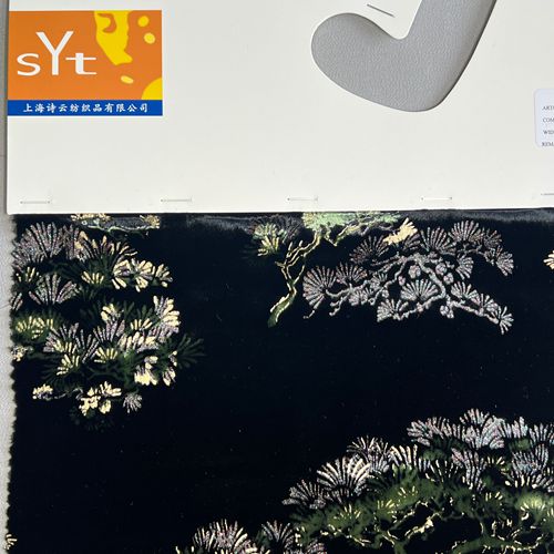 sy8669,20%silk80%rayon,138cm,gold-printed andcolor power-printed velvet