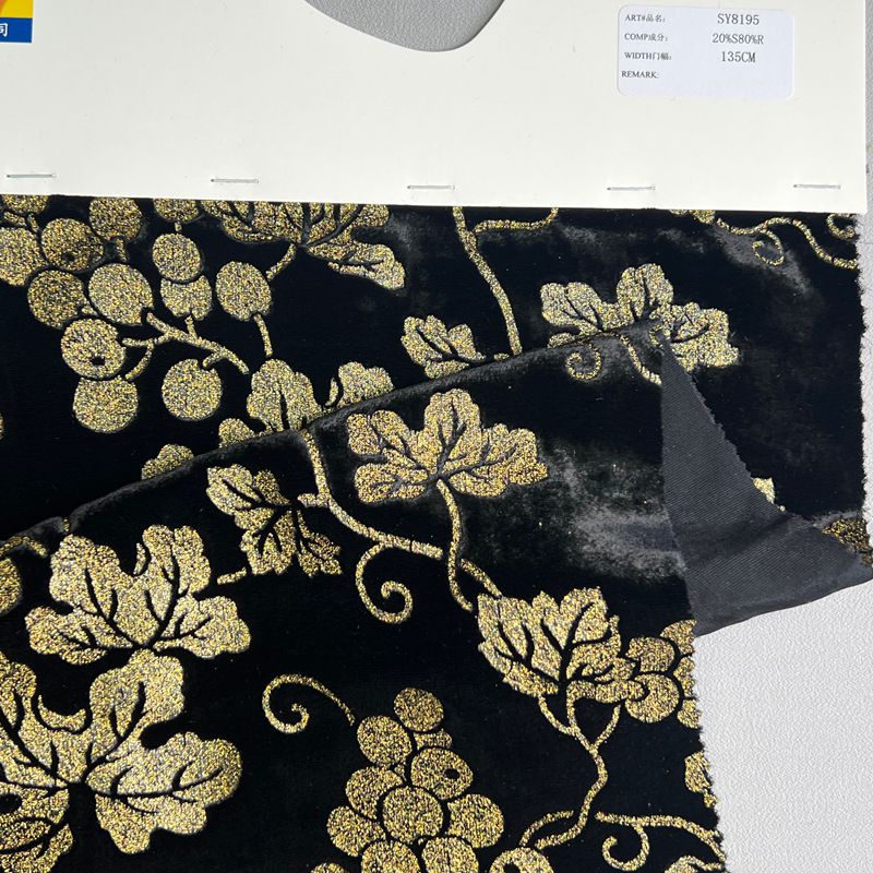 sy8195,20%wilk80%rayon,135cm,gold-printed velvet