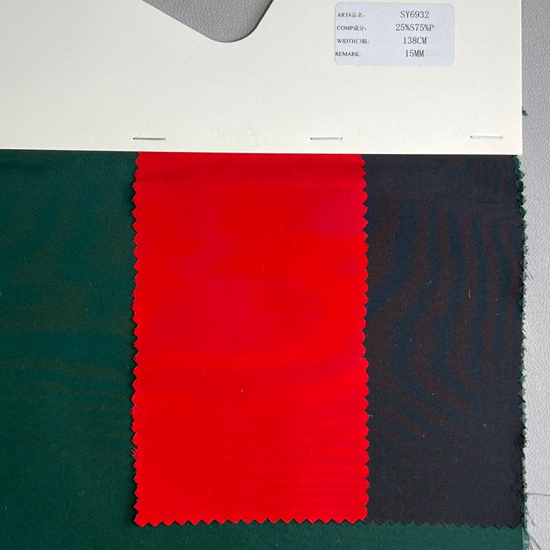 sy6932,25%silk75%polyester,138cm,15mm,taffeta,yarn-dyed