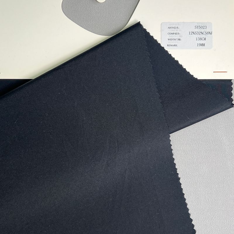 sy5023,12%silk32%cotten56%polyester,138cm,19mm,plain weave,yarn-dyed