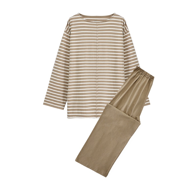 Cotton Lounge wear quality pure cotton, couple's all-cotton lounge wear set, striped simple pajamas